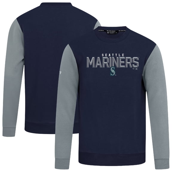 Men's Levelwear College Navy Seattle Mariners Throwback Ultimate Carve Sweatshirt