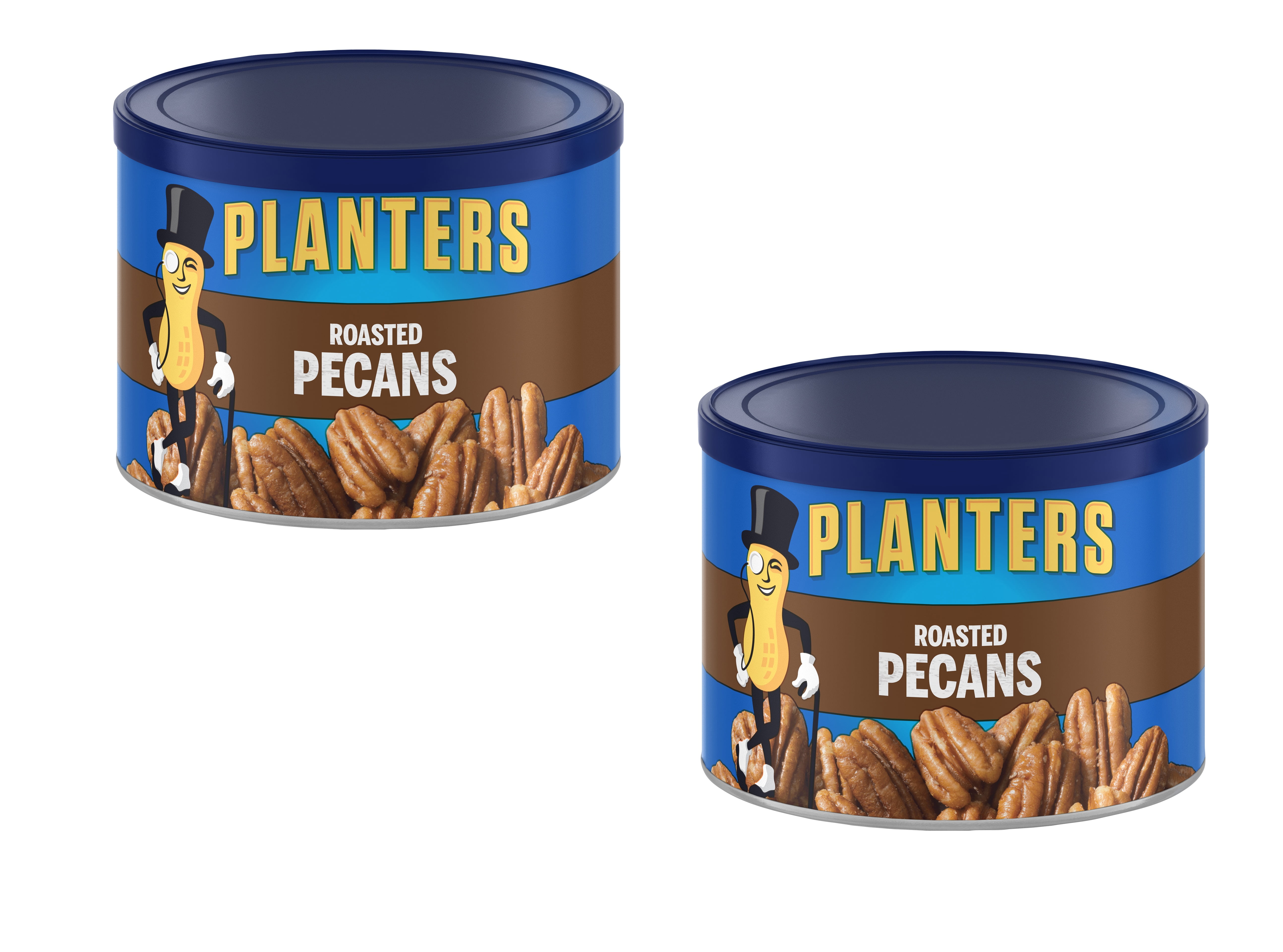 Planters Roasted Pecans, 7.25 oz Canister 2 Pack