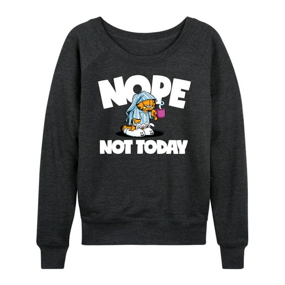 Garfield - Nope Not Today - Women's Lightweight French Terry Long Sleeve Shirt