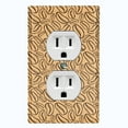 thumbnail image 1 of Metal Light Switch Wall Plate Outlet Cover (Coffee Espresso Mocha Bean Light Brown Pattern - Single Duplex), 1 of 2