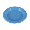 thumbnail image 1 of Xiao Hua 60 platos de plástico de 25 cm, desechables, para fiestas, barbacoas, picnics, viajes y eventos. Apto para microondas y reciclable (azul B)., 1 of 2