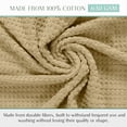 thumbnail image 4 of Home Weavers Willow Bath Towels Set of 4, 100% Cotton Zero Twist, 630 GSM, Soft Absorbent Quick Dry, 27x54 inch, Linen, 4 of 8