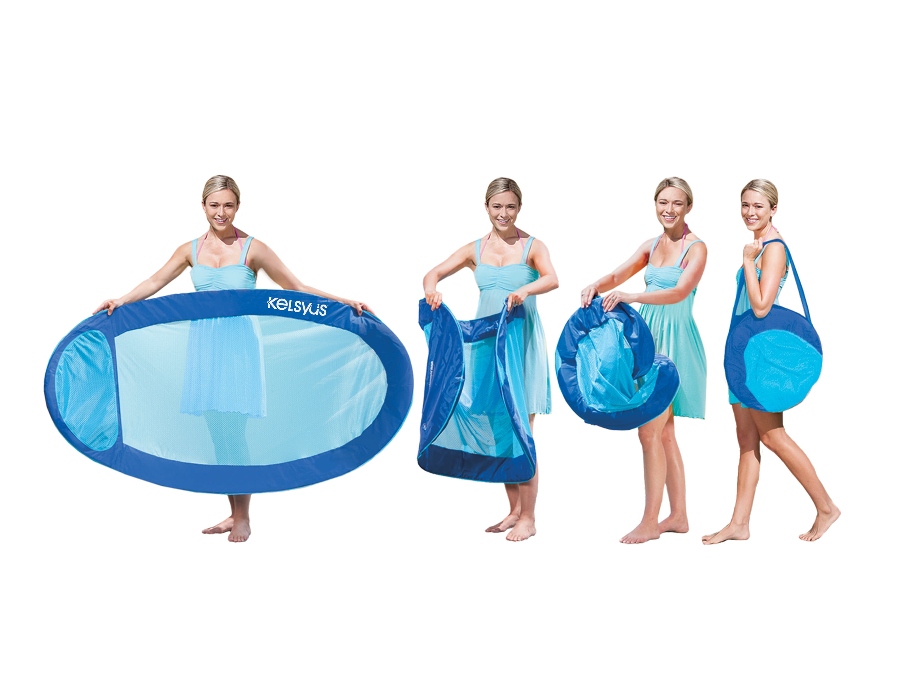 4 Pack Kelsyus Floating Hammock Inflatable Swimming Pool Float Lounger Raft 