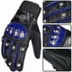thumbnail image 3 of Guantes ILM, aleación de acero, piel, nudillos duros, pantalla táctil, color azul L, 3 of 5