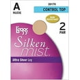 thumbnail image 2 of L'eggs Silken Mist Ultra Sheer Control Top Pantyhose, 2 Pack, 2 of 2