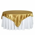 thumbnail image 6 of Efavormart 72" SATIN Square Tablecloth Overlay For Wedding Catering Party Table Decorations GOLD Square Tablecloth Cover, 6 of 11