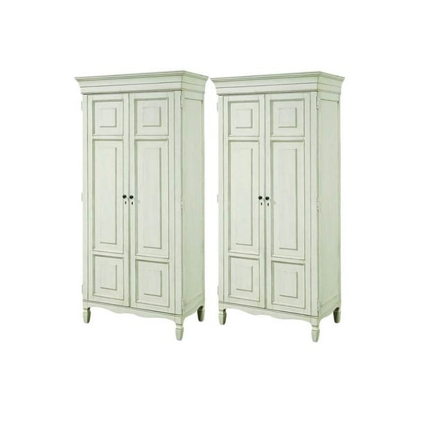 2 Piece Living Room Set With Tall Cabinets In Cotton Com Room Set With 2 Tall Cabinets In Cotton, Storage Cabinets For Living Room Tall