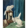 thumbnail image 3 of Arthur Heyer 15x18 Black Modern Framed Museum Art Print Titled - Three Curious Cats, 3 of 5