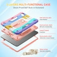 thumbnail image 3 of 3 Layers Case for iPad Pro 11 2024 with Kickstand / Nylon Shoulder Strap / Pencil Holder, Military Grade Protection Rugged Case Cover for iPad Pro 11 2024, Rainbow, 3 of 5