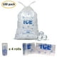 thumbnail image 2 of Bolsas de hielo de plástico Belinlen, paquete de 100 unidades, 2,27 kg, 22,9 x 43,2 cm, con drar, 2 of 4