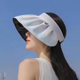 thumbnail image 2 of 56-58cm Circunferencia del sombrero Color degradado del arco iris Sombrero protector solar Sombrero para el sol anti-ultravioleta de verano femenino Sombrero de concha superior vac, 2 of 5