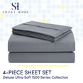 thumbnail image 5 of Sweet Home Collection 1500 Series 4 Piece Ultra Soft Microfiber Sheet Set, Twin Extra Long, Gray, 5 of 5