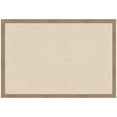 thumbnail image 4 of Kate and Laurel Framed Fabric Pinboard 38 x 26, Neutral Weave Printed Linen Classic Bulletin Board for Use as a Vision Board or Wall Organization, Woodgrain Stripe Mocha Frame, 4 of 8