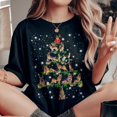 thumbnail image 2 of German Shepherd Christmas Tree T-Shirt, Funny Dog Lover Gift, German Shepherd Christmas Lights Shirts, Christmas Shirts for Women Men, 2 of 3