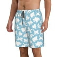 thumbnail image 2 of Kdxio Cute Animals Pattern Mens Casual Shorts - Drawstring Summer Beach Sports Shorts for Men, 2 of 9