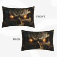 thumbnail image 2 of Zufioo Metal Evil Skull Print Double-sided Plush Pillow Cover,Decorative Pillow Protector without Pillow Core, Suitable for Sofa, Bedroom, Car-20"x30", 2 of 6