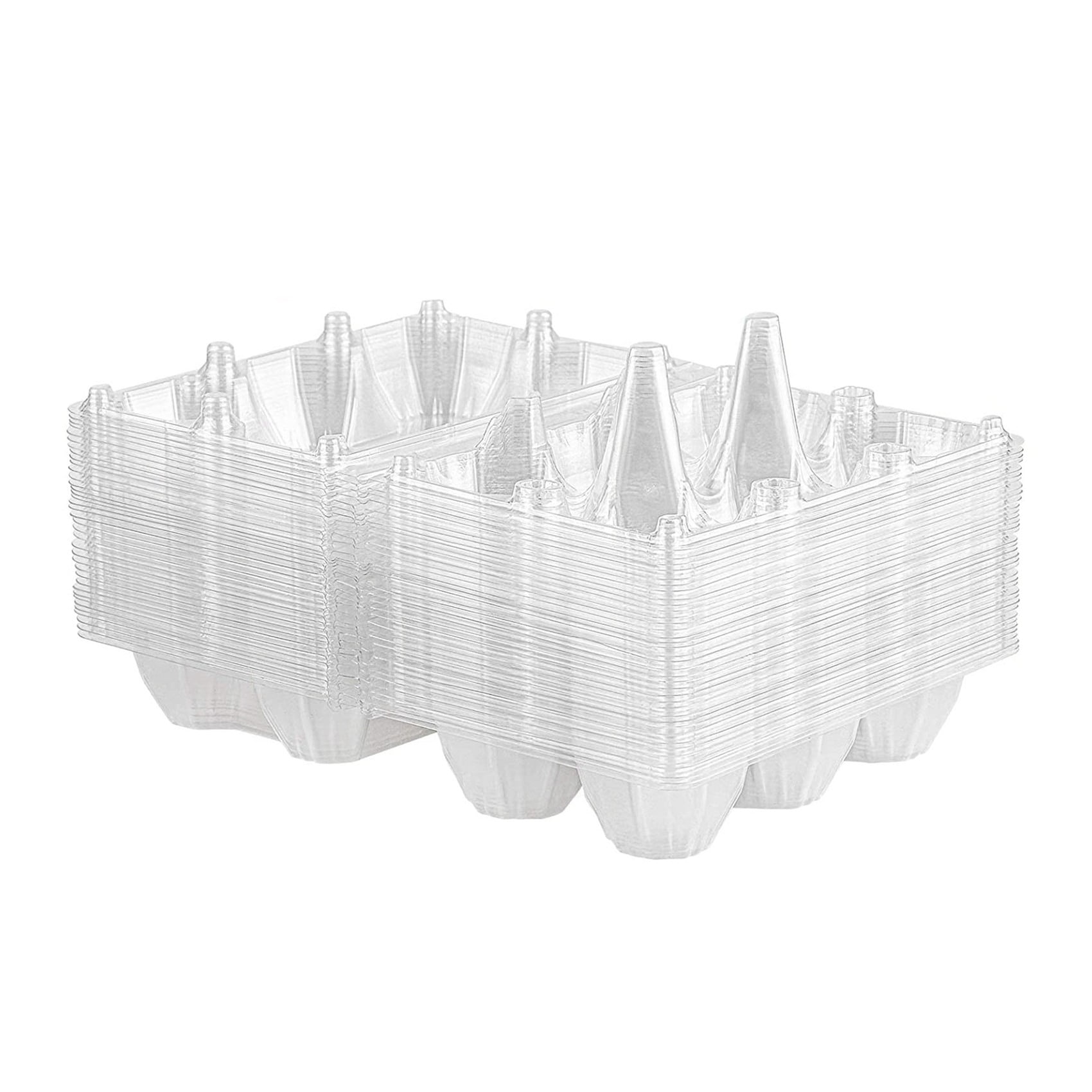 108Pcs Egg Cartons Clear Plastic Egg Holder Storage Container Egg Tray for Family Pasture,Refrigerator Storage,6 Grids