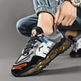 thumbnail image 5 of Men's Wide Width Chunky Platform Sneakers with Thick Cushioned Sole - Low-Top Sneakers Suitable for Running, Gym, Daily Wear - Heavy Duty Outsole & Year-Round, 5 of 9