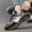 Grey, variant on Men's Wide Width Chunky Platform Sneakers with Thick Cushioned Sole - Low-Top Sneakers Suitable for Running, Gym, Daily Wear - Heavy Duty Outsole & Year-Round