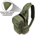 thumbnail image 3 of Paquete de 2 uds. De bandolera táctica verde militar con funda para pistola, mochila de rango de asalto para hombro, 3 of 5
