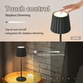 thumbnail image 4 of LED Rechargeable Cordless 3000K Dimmable Table Lamp, Battery Operated, IP54 Waterproof Touch Switch, Iron, Black，Pack of 2., 4 of 5