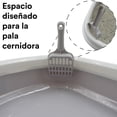 thumbnail image 3 of dognut - Arenero para Gato con Pala, Grande, Abierto, Base con Paredes-Sujeta Bolsas, Gris y Blanco, Incluye 24 Bolsas Protectoras, 3 of 8