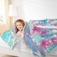 thumbnail image 4 of jejeloiu 3D Cartoon Turtle Twin Comforter Sets Kids,Pink Flowers Blossom Bedding Set,Reversible,2 Pieces, 4 of 8