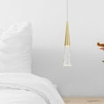 thumbnail image 6 of JoollySun LED 1 Light Crystal Pendant Light Modern Single Ceiling Hanging Light in Brass Gold, 6 of 8