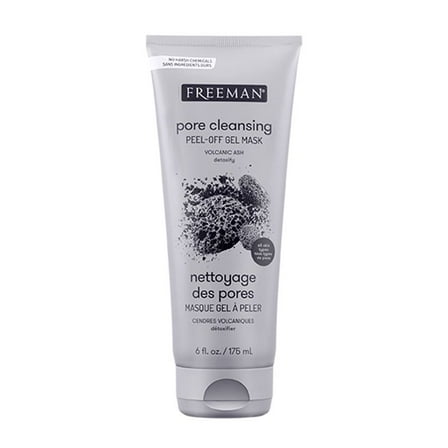 Freeman Pore Cleansing Peel-Off GEL Mask With Volcanic Ash, 6 Fl Oz, 2-Pack