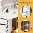 thumbnail image 2 of Uforic Corner Vanity Desk with Mirror, Lights, Power Outlet, Adjustable Brightness, White, 2 of 5