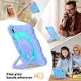 thumbnail image 6 of Dteck Case for iPad Mini 7 (A17 Pro) 2024/ Mini 6 8.3" with Screen Protector Soft TPU Film Pencil Holder 360 Rotating Hand Grip Stand,Drop-Proof Case for iPad Mini 7th/6th Generation 8.3",Purple Mint, 6 of 9