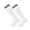 F1-White721, variant on Puliio Knee High Socks for Women Black White Stripe Ribbed Stretchy Sports School Casual Socks