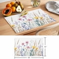 thumbnail image 6 of Pink Wildflower Placemats Set of 2, Spring Watercolor Floral Leaves Non-Slip Place Mats Washable Table Mats for Kitchen Dining Table Decorations Indoor/Outdoor, 6 of 9