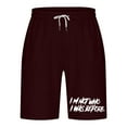 thumbnail image 3 of Mens Casual Shorts Lace-Up Elástico Cintura Bolsillo Ejercicio Fitness Hogar Pantalones de Media Longitud para Diario, 3 of 4