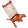 thumbnail image 1 of Shisuyan Realistic Miniature Chair Miniature Outdoor Backrest Chair Wood 1Pack, 1 of 8