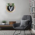 thumbnail image 4 of CSChome Panneau de Porte Couronne de Porte d'Entrée Lettres Z 26 Panneau Rond avec Fausse Fleur Style Rural Panneau Suspendu, 4 of 7