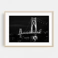 thumbnail image 2 of Mid-Hudson Bridge B&W - Poughkeepsie New York Photography Bridge Black and White Night Sky Cityscape Architecture Scenic Nightlife Unframed Wall Art Print 32 x 48 inches, 2 of 7