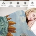 thumbnail image 3 of Fenyluxe Dinosaur Alphabet Blanket Funny Educational Learning Gift for Girls Boys Kids Dinosaur Lovers-Super Soft Flannel Blanket for Sofa Camping Travel-Warm Home Decor for Summer 50x60in, 3 of 6