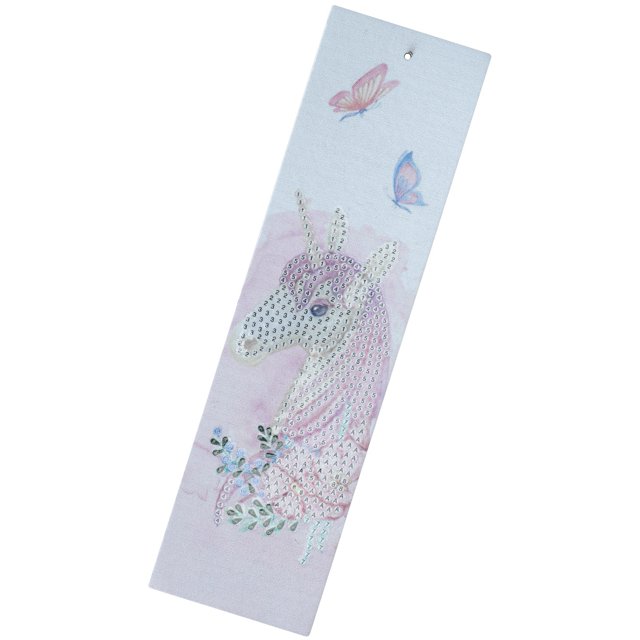 Diamond Painting Craft, Exquisite Bookmark Beautiful Pleasant Reading Light With Faux Leather Tassel For School For Enthusiasts For Home ANGGREK AA391‑Caballo de colores