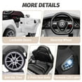 thumbnail image 5 of iRerts 12V Electric Ride on Cars, Powered Ride on Toys for Toddlers with Remote Control, Music, USB/AUX/SD Ports, LED Light, 4 Wheel Suspension, Kids Electric Car for Girls Boys Gifts Ages 2-5, White, 5 of 8