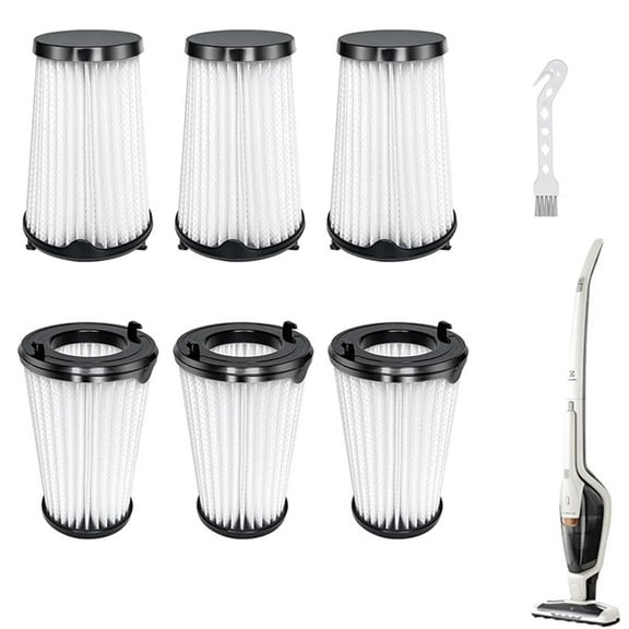 6 Pack VAF-1TM Filter Replacement Compatible with Electrolux Ergorapido Stick Vacuum Cleaner Standard and Pet Version PureAdvantage PureAdvantageTM Ergorapido EHVS3510AR Vacuum Filters