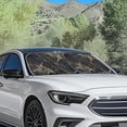 thumbnail image 6 of Chririnla Novelty Windshield Sun Shade for Car Window Black Marble Print Foldable Automotive Front Window Sunshade Protector Heat Reflector, Keep Your Vehicle Cool Universal for Auto Truck SUV, 6 of 7
