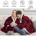 thumbnail image 4 of Mike-Manta de franela con mangas, sudaderas con capucha de invierno, jersey para mujer y hombre, manta de TV de lana, 4 of 5