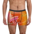 thumbnail image 1 of Fotbe Orange Flower Psychedelic Calzoncillos Tipo Boxer con Bolsa de Soporte Total para Hombre, X-Temp Fresco, Transpirable y de Secado Rápido-Small, 1 of 5