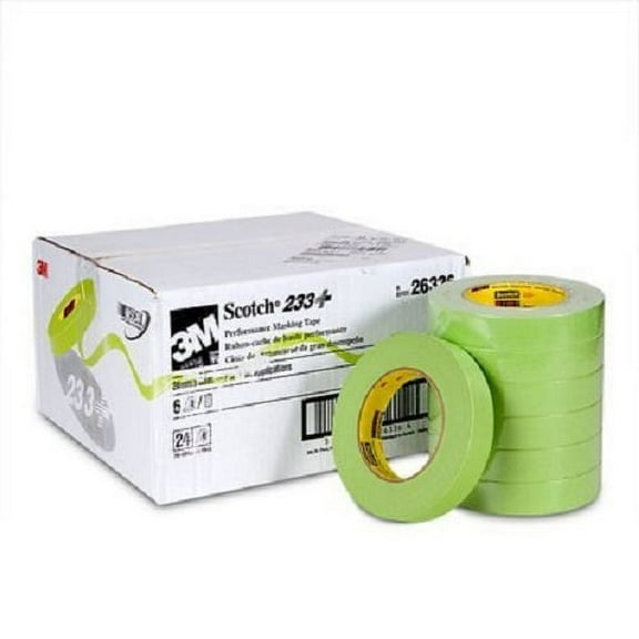3M 26336 Green Tape 1 Inch 233 (Case/24 Rolls)