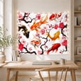 thumbnail image 5 of Koi Fish and Cherry Blossoms on a Pale Background, Serene Japanese Inspired for Nature Lovers, Floral Wall Art, Housewarming Gift Tapestry Wall Hanging for Living Room and Bedroom, 5 of 7