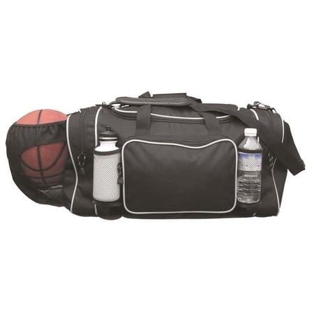 Debco SP2663 23 in. Jumbo Sports Bag - Black with Grey Piping