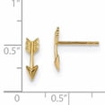 thumbnail image 2 of 14K Yellow Gold Gold Polished Arrow Post Earrings, 2 of 2