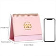 Shkhoas Desk Calendar 2025 Standing Flip Academic Year Desk Calendar Desk Calendar 2025 Pink