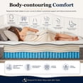 thumbnail image 3 of Beddle Cooling Hybrid Mattress, 12 Inch Twin XL Size Medium Feel Foam Mattress with Pocket Springs, Extra Edge Support, Pressure Relief, CertiPUR-US, Gray, 3 of 8